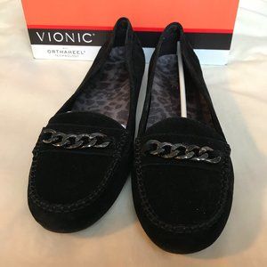 Vionic Chill Mesa Suede Black Flat - LIKE NEW